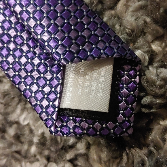 Nordstrom men's silk purple tie - Picture 4 of 4